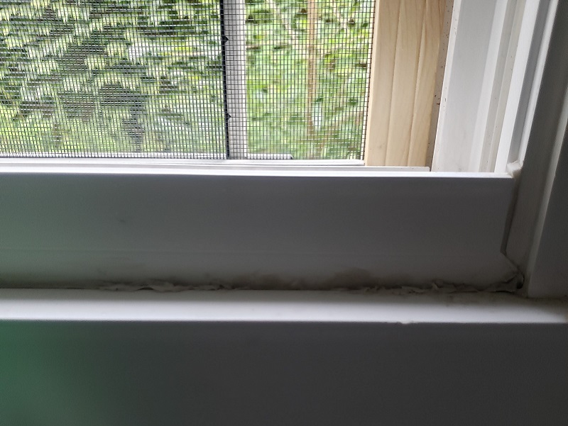 Chipped caulking